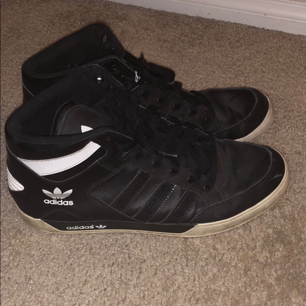 Black adidas high tops